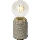 Beton bordlampe brun, Adelynn, med brytare