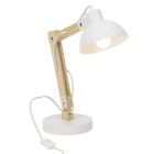Modern skrivebordslampe hvid, Allegra, med brytare