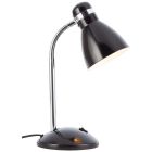 Plast skrivebordslampe sort, Santana, med brytare