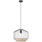 Træ pendler lampe sort, Luisa