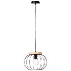 Træ pendler lampe sort, Donato