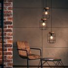 Træ pendel lampe spisebord sort, Taede