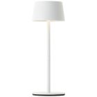 Modern udendørs bordlampe hvid, Petter, 2W, 3000K LED, IP44, 3 trins lysdæmper