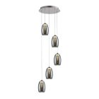 Modern pendel lampe spisebord krom, Aliyah, 5W, 3000K LED