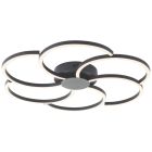 Design loftlampe sort, Somia, 32W, varm til kold hvid justerbar LED, med fjärrkontroll