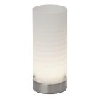 Glas bordlampe hvid, Mexi, 3W, 3000K LED, med brytare