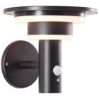Modern udendørs væglampe solcelle sort, Lonneke, 3W, 3000K LED, IP44