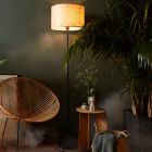 Træ gulv lampe beige, Enna, med brytare