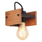 Træ væglampe brun, Rasha