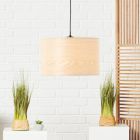 Træ pendler lampe beige, Enna
