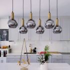 Design pendler lampe grå, Giada