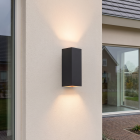 Sort up down væglampe aluminium, Dion, 8W, 3000K LED, IP54