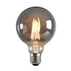 Dæmpbar Olucia E27 LED pære, G95, 5w, Røgglas, 2200k