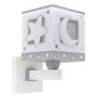 Grå væglampe til børneværelse plast, Moonlight