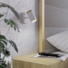 Hvid modern vægspot stål, Conradus, IP44