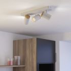 Hvid modern vægspot stål, Conradus, IP44