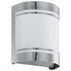Sølv modern udendørslampe glas, Aartje, IP44