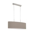 Taupe modern pendler lampe stof, Abano