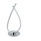 Krom modern bordlampe plast, Therese, 14W, 3000K LED, med brytare