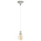 Hvid vintage pendler lampe metal, Christel