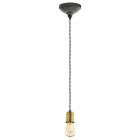 Guld vintage pendler lampe metal, Christel