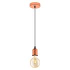 Kobber vintage pendler lampe metal, Christel