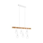 Træ pendler lampe hvid, Anton