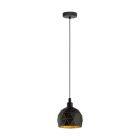 Sort modern pendler lampe stål, Silva