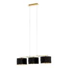 Sort design pendler lampe stof, Wessel