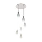 Nikkel design pendler lampe glas, Kik