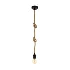 Sort industri pendler lampe stål, Simeon