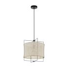 Beige rustik pendler lampe stof, Annegien