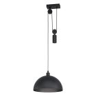 Sort industri pendler lampe stål, Yvette