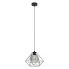 Sort industri pendler lampe stål, Yuen