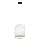 Hvid retro pendler lampe stof, Rocco