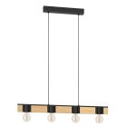 Brun rustik bordlampe træ, Angela