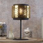 Messing retro bordlampe stål, Quincy, med brytare