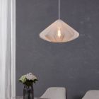 Hvid industri pendler lampe stål, Agnese