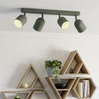 Grøn vintage loftlampe stål, Tjitte
