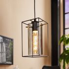 Sort industri pendler lampe glas, Aprica