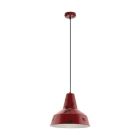Rød retro pendler lampe metal, Praia