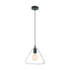 Sort pendler lampe metal, Aida