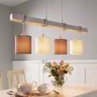 Træ pendler lampe hvid, Anton