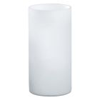 Hvid design bordlampe glas, Basken, med brytare