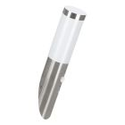 Sølv udendørs væglampe med bevægelsessensor plast, Carlein, IP44