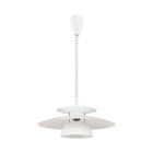 Hvid design pendler lampe stål, Lariana