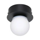 Sort modern loftlampe stål, Escha, 3,3W, 3000K LED