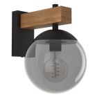 Grå modern udendørslampe glas, Boris, IP44