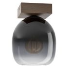 Brun modern loftlampe træ, Frida