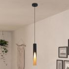 Brun modern pendler lampe aluminium, Aloysius